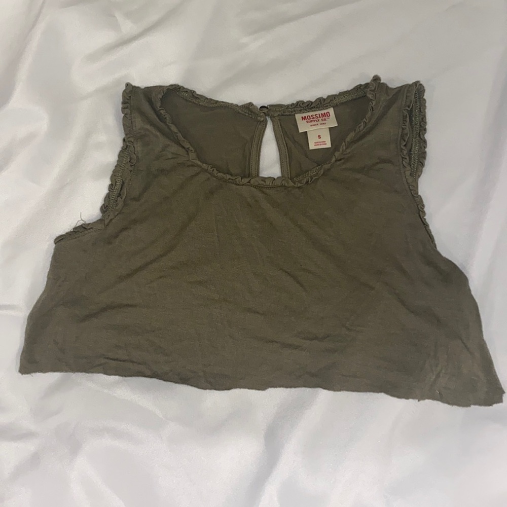 Army Green Crop Top